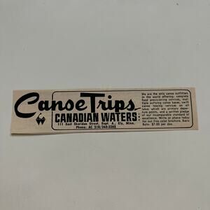 Canoe Trips Canadian Waters Offering Complete Food Services 1966 Ad SAH2-M9